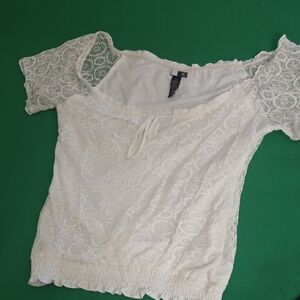 Elegant Lace Blouse in White